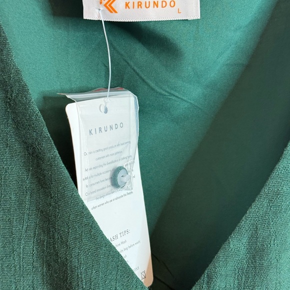 Elegant Green Button-Down Dress - Picture 6 of 8